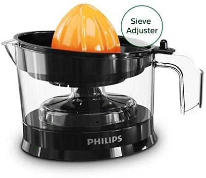 PHILIPS Citrus Press Juicer HR2788/00, Black & Transparent, Medium