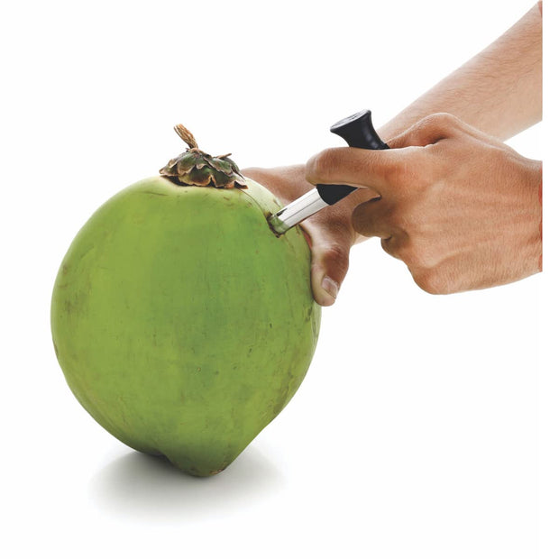 Coconut Opener Stainless Steel Drill Cutter with Cleaner Stick Coconut Tool