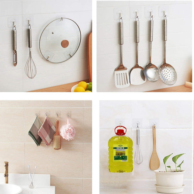Wall Hooks for Hanging Strong Sticker - Pack of 20