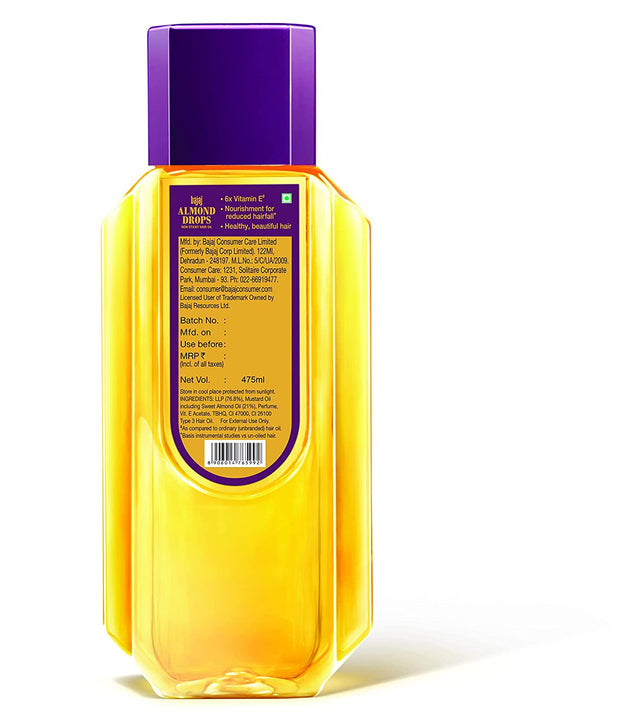 Bajaj Almond Drops Hair Oil, enriched with 6X Vitamin E